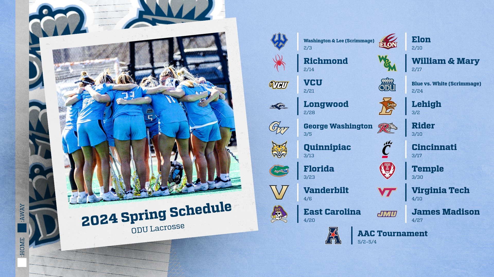 ODU Lacrosse Announces 2024 Schedule Old Dominion Athletics ODU Lacrosse Announces 2024 Schedule Old Dominion Athletics