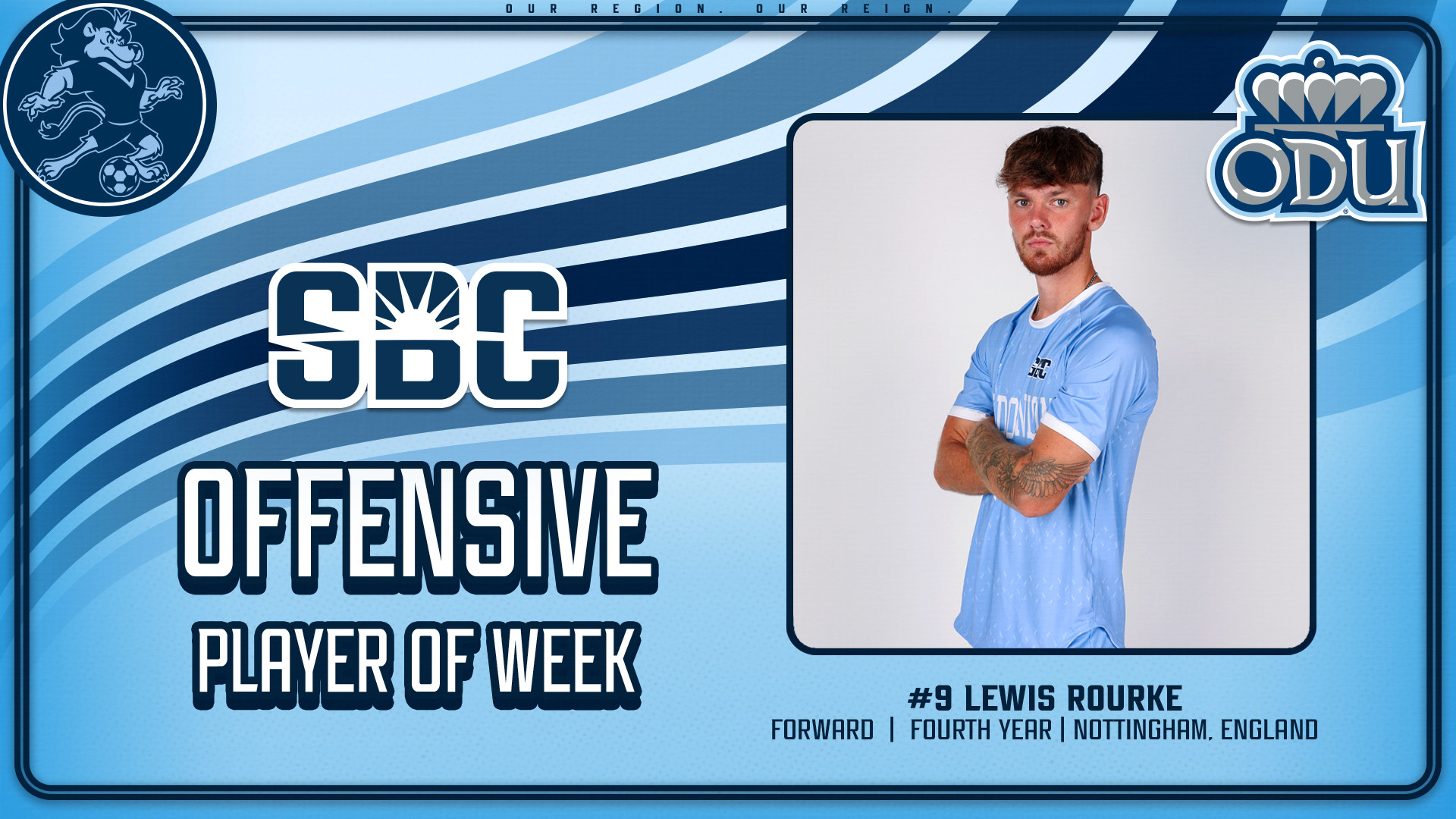ODU’s Lewis Rourke Named Sun Belt Offensive Player of the Week